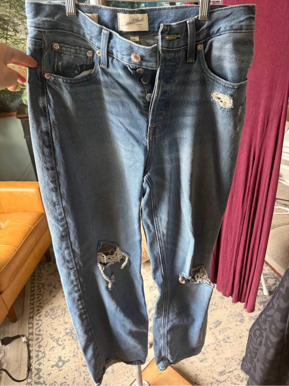 Universal threads wide leg Distressed Blue Women’s Jeans